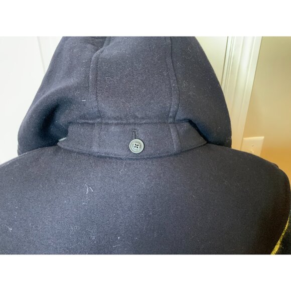 Tommy Hilfiger Collection Blue Red Plaid Patchwork Down Sleeve Duffle Coat Sz M - Picture 8 of 10